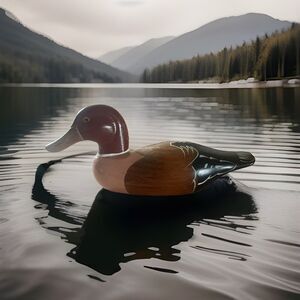 Wood Hand Carved Duck Decoy VTG Cabin Core Cottage Core Granny Core Hunting Core